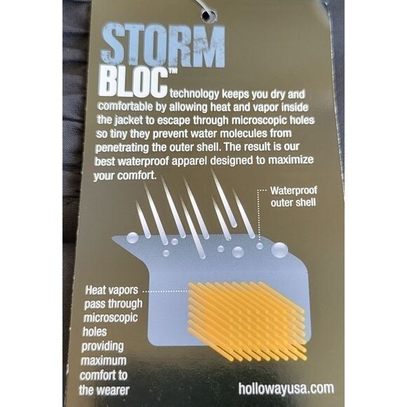 Holloway 229159 Adult Full Zip Hooded Circulate Water Proof/Wind Proof Jacket - Picture 7 of 10